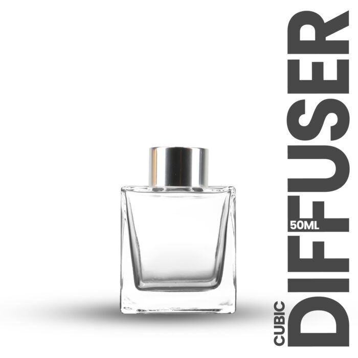 Cubic Diffuser Bottle with Silver Lid